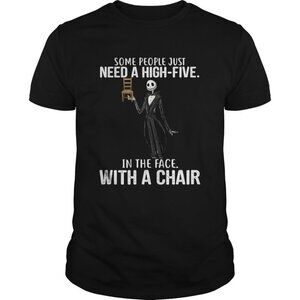 Jack Skellington High Five In The Face Chair Movie Graphic Parent Outfit T-Shirt